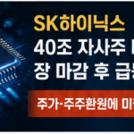자사주 40조원 매입과 소각을 발표한 SK하이닉스 반도체 이미지